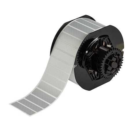 Brady B33 Series Tamper Evident Metallized Polyester Labels 0.5in H x 2in W SL 2500/RL B33-53-438